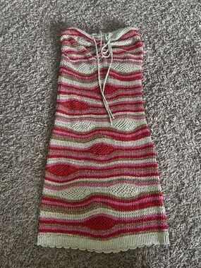 Farm Rio Mixed Waves Sleeveless Knit Mini Dress